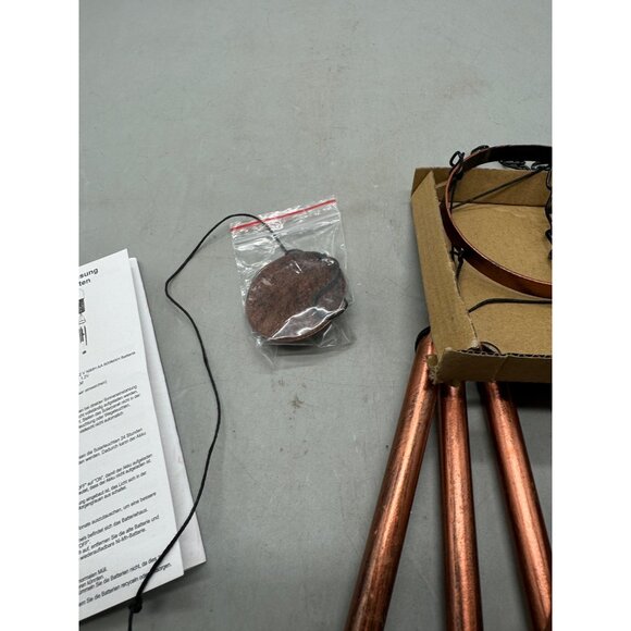 Solar-Powered Copper Hanging Wind Chime Kit With LED Light & Instructions READ - Picture 6 of 9